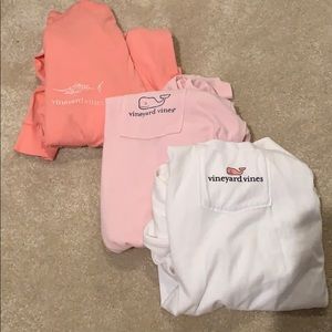 3 vineyard vines long t shirts